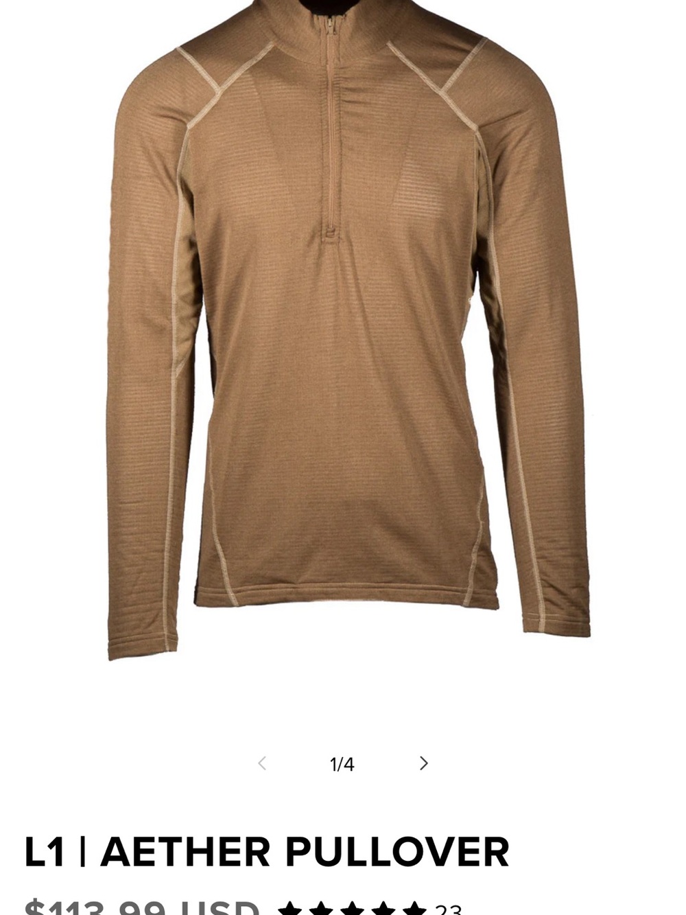 Beyond Clothing Men's Aether Long Sleeve Half-Zip Pullover
